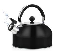 Bouilloire à induction - 3 l - Bouilloire sifflante en acier inoxydable - Bouilloire sifflante en acier inoxydable - Bouilloire sifflante en acier inoxydable - Bouilloire pour thé et café - Poignée