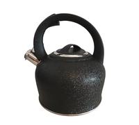 Bouilloire à sifflet inox 2,5 litres coloris noir martelé 19 x 13,5 cm