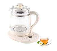 Bouilloire à soupe en verre de thé de fleur de pot de santé électrique de 1,8 L, bouilloire de bureau de machine à thé intelligente divisée, cuisinière électrique en verre épaissi nouvelle théière de