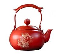 Bouilloire à Thé 380ML Handmade Copper Teapot Tea Tray Set Home Single Portable Living Room Office Kettle Retro Chinese Kung Fu Infuseur à Thé
