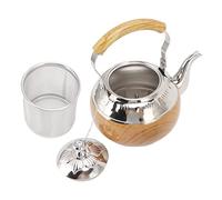 Bouilloire à thé argentée 1 l, théière en acier inoxydable, bouilloire à thé sifflante épaissie, cafetière avec filtre amovible pour la maison, l'hôtel, le café, le bar, le