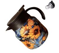 Bouilloire à thé avec groupe infuseur,Théière avec groupe infuseur pour thé en vrac,Pot à thé floral de 1000 ml avec tamis et couvercle | Chaudière à thé filtre vintage isolée doublure en acier