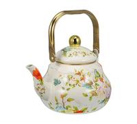 Bouilloire à Thé Émaillée Vintage 2l, Légère et Facile à Verser | Style Rétro Élégant, Prise en Main Simple, Usage Polyvalent sur Cuisinière, Format Compact Cuisine
