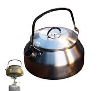Bouilloire à thé en acier inoxydable 0,8 L, bouilloire à eau avec poignée ergonomique, chaudière de distributeur compact et réchauffeur pour le café, la cuisine, le bureau, le camping, les voyages, le