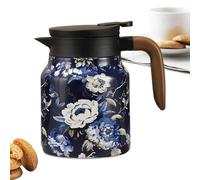 Bouilloire à thé en acier inoxydable, récipient isotherme en acier inoxydable de 1 L - Théière chaude en vrac rétro pour maison, bureau, restaurant, hôtel, camping, fête intérieure, pendaison de