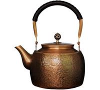 Bouilloire à thé en cuivre martelé faite à la main - Théière en cuivre pur de 1,5 mm - 1700 ml - Infusion traditionnelle pour gaz et induction