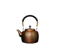 Bouilloire à thé en cuivre martelé faite à la main - Théière en cuivre pur de 1,5 mm d'épaisseur, 1700 ml pour plaques à gaz et à induction, bouilloire traditionnelle