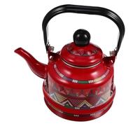 Bouilloire à thé en émail for eau bouillante multicolore 1,1-2,5 L(Red,2.5L)
