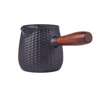 Bouilloire à thé en fonte - Poêle de 600 ml, chauffe-tasse, poignée e n bois en fonte, poêle thé | Infuseur de thés pour bouillante Camping voyage plage adultes enfant service à domicile cérémonie Re