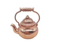 Bouilloire À Thé En Métal Couleur Cuivre, Bouilloire Miniature, Maison De Poupée, Jouets Classiques, Meubles De Jeu, Accessoires De Cuisine Miniatures