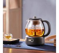 Bouilloire à thé en verre Deluxe, théière électrique, 600 W, 1 litre, fonction de réchauffage et protection contre l'ébullition à sec, sans BPA Efficency