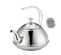 Bouilloire à thé générique d'une capacité de 1,5 l - Convient pour les cuisinières - Robuste - En acier inoxydable - Grande ouverture - Chauffage rapide - Théière en acier inoxydable