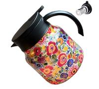 Bouilloire À Thé Isolée - Théière Thermique À Motif Floral De 800 Ml, Infuseur En Acier Inoxydable, Serveur De Boissons À Rétention De Chaleur | Design Vintage Élégant, Carafe Sous Vide À Double Paroi