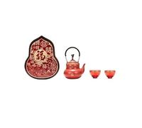 Bouilloire à Thé Retro Gourd Handmade Copper Small Teapot Tea Tray Set Home Living Room Office Kettle Infuseur à Thé
