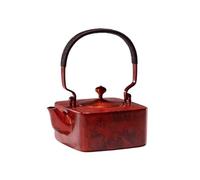 Bouilloire à Thé Retro Red Handmade Copper Square Teapot Home Living Room Office Single Portable Kettle Tea Kung Fu Set Infuseur à Thé