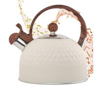 Bouilloire à thé sifflante vintage de 2,5 L pour la maison, la cuisine, l'appartement, le pique-nique, le camping, les cours, les porches, les jardins, les fêtes sur la pelouse