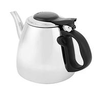 Bouilloire à thé sur Cuisinière de 1,2 L, Théière en Acier Inoxydable, Bouilloire à Eau à Fond Plat, Chauffe-eau avec Poignée Antidérapante pour le Camping, la Cuisine et la Maison