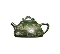Bouilloire à Thé Théière En Céramique Faite À La Main For Salon De Thé, Vert Émeraude, Boue, Or Et Jade Infuseur à Thé