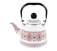 Bouilloire À Thé - Théière En Émail De 2,5 L, Bouilloire À Thé Vintage, Chaudière De Cuisine Rétro | Pot Élégant Pour Maison, Dortoir, Appartement, Pique-nique, Camping, Cours, Porches, Jardins, Pelou