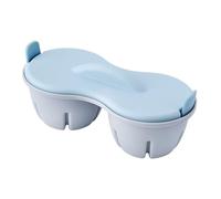 Bouilloire à œufs pour micro-ondes - Fabrication d'œufs pochés 2 cavités antiadhésive avec couvercle | Cuiseur petit-déjeuner résistant à la chaleur pour des repas rapides et simples | Accessoire de