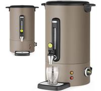 Bouilloire à vin chaud UNIQ 16 l 1650 W avec robinet et bac d'égouttage - taupe