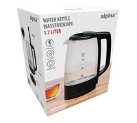 alpina Bouilloire 1.7L - Bouilloire 2200W - Inox - Pivotant à 360°