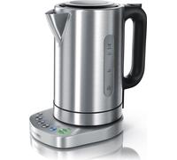 Bouilloire Arendo 1,7 l, 3000 W, acier inoxydable, ébullition rapide, température réglable, fonction maintien au chaud