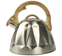 Bouilloire avec sifflet 3L ACIER INOXYDABLE POIGNÉE EN PLASTIQUE Bouilloire sifflet induction Argent