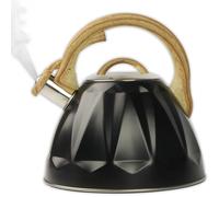 Bouilloire avec sifflet 3L ACIER INOXYDABLE POIGNÉE EN PLASTIQUE Bouilloire sifflet induction noire