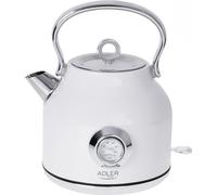 Bouilloire avec thermomètre Adler AD 1346w | Electrique | 2200 W | 1.7 L | Acier inoxydable | Base rotative 360° | Blanc