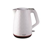 Adler Bouilloire électrique AD1277 1,7 L 2200 W sans fil blanche sans BPA filtre arrêt automatique