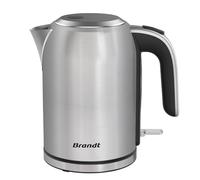 Bouilloire - BO1704X - Capacité: 1,7L - Niveau eau visible et gradué - Ouverture du couvercle sur la poignée -Filtre antitartre amovible lavable - Enrouleur de câble - Témoin lumineux - 2200W - inox