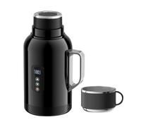 Bouilloire chauffante de voiture 1500 ml - 12 V 24 V - Chauffe-eau | Bouilloire portable en acier inoxydable 304 avec chauffage rapide et couvercle sécurisé pour voitures et camions