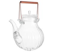 Bouilloire Chauffante en Verre 800ml Poignée Cuivre pour Thé | Usage Maison, Capacité Généreuse 800ml, Nettoyage Facile, Remplissage Simple, Style Rétro Élégant