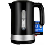 Bouilloire Clatronic 1,8 L | 2200 W pour un chauffage rapide | Sans BPA | Indicateur de niveau d'eau | Socle pivotant à 360° avec enrouleur de câble | Bouilloire | WK 3840 noir