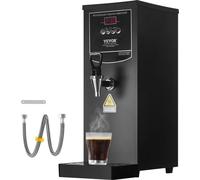 Bouilloire commerciale VEVOR 10 L, distributeur d'eau chaude électrique avec tube chauffant en acier inoxydable, 2500 W, chauffage rapide par étapes, 50 L par heure