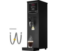 Bouilloire commerciale VEVOR 15 L, distributeur d'eau chaude électrique avec tube chauffant en acier inoxydable, 2500 W, chauffage rapide par étapes, 50 L/h