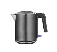 SEVERIN Bouilloire compacte à ouverture extra large, 2 400 W, Petite bouilloire au design moderne, Capacité : 1 L, Socle 360°, Bouilloire électrique avec filtre anticalcaire, Dark Inox, WK 9342