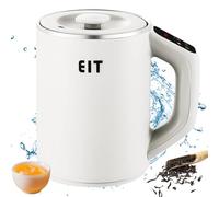 Bouilloire de 800 ml - Petite bouilloire de voyage 300 W - Ébullition rapide 5 minutes - Bouilloire de voyage - Petite bouilloire de camping portable pour thé et café (blanc)