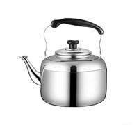 Bouilloire de camping avec sifflet puissant 2,5 L en acier inoxydable pour brûleur à bois à gaz - Équipement léger de voyage en plein air (1,5 l)