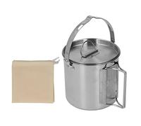 Bouilloire de camping en acier inoxydable 430, portable, légère et résistante, d'une capacité de 1,2 L, idéale pour la cuisine en extérieur lors de vos sorties camping, randonnée