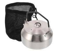 Bouilloire de Camping en Acier Inoxydable Argenté 1 L pour Randonnée | Compacte et Légère, Chauffage Rapide, Usage Plein Air, Backpacking et Pêche, Format Portable