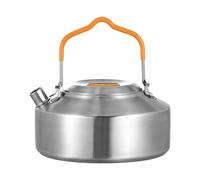 Bouilloire de camping en acier inoxydable de 1 l - La bouilloire de camping en plein air est limitée à 1 l. Utilisation en cas de flammes directes ou de fabricant de thé de camping ou machine à café