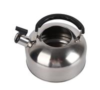 Bouilloire de camping en acier inoxydable, légère, compacte, bec sifflant, multifonction, haute efficacité, parfaite pour la randonnée et les aventures en plein air