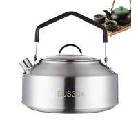 Bouilloire de camping portable - Bouilloire légère en plein air - Bouilloire de camping à ébullition rapide - Théière de voyage compacte - Cafetière de camping durable - Batterie de cuisine pour