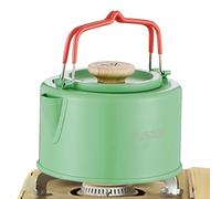 Bouilloire de camping portable en acier inoxydable 1100 ml - Pour camping avec poignée protectrice contre les brûlures, pour feu ouvert, café, feu ouvert, voyage en plein air, randonnée