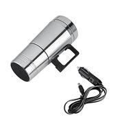 Bouilloire de Chauffage de Voiture, Tasse D'ébullition électrique Portative D'acier Inoxydable avec la Ligne électrique Détachable Bouteille D'eau Isolée pour café Voyage Cuisine (24V)