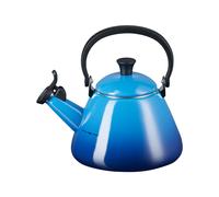 Le Creuset Bouilloire Kone Pour Cuisinière avec Sifflement, Acier Émaillé, 1,6 L, Azure, 40101022200000