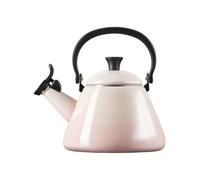 Le Creuset Bouilloire Kone Pour Cuisinière avec Sifflement, Acier Émaillé, 1,6 L, Shell Pink, 40101027770000