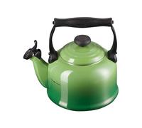 Le Creuset Bouilloire Traditionelle avec Sifflement, Pour Cuisinière, Acier Émaillé, 2,1 L, Bamboo, 40102024080000